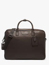 Leather Flandres Briefcase 2 Compartments Etrier Brown flandres EFLA8262