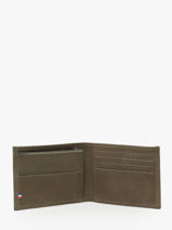 Leather Wallet Oil Etrier Green oil EOIL102-vue-porte