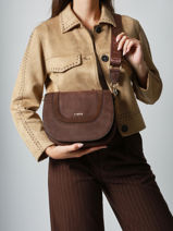 Crossbody Bag M Lasso Leather Etrier Brown lasso ELAS152M-vue-porte