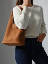 Hobo M Cavalier Nubuck Leather Etrier Brown cavalier nubuck ECAN154M-vue-porte