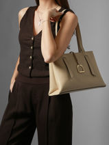 Sac Port� �paule Torsade Cuir Etrier Beige torsade ETOS173L-vue-porte